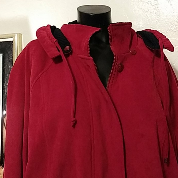 Fleet Street Red Winter Coat - Picture 2 of 11